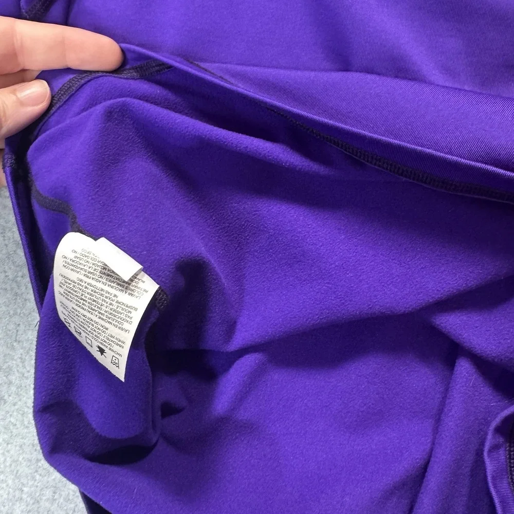 Nike Pro Hyperwarm 1/2 Zip Jacket Womens Large Fitted Purple 604885-504